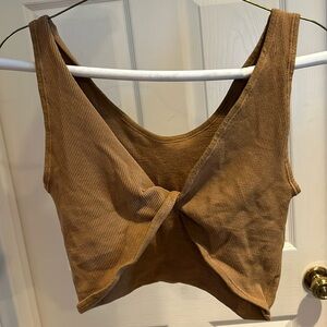 Brown/Tan twist-front tank top from Urban Outfitters. Size XL/XXL. Never worn.